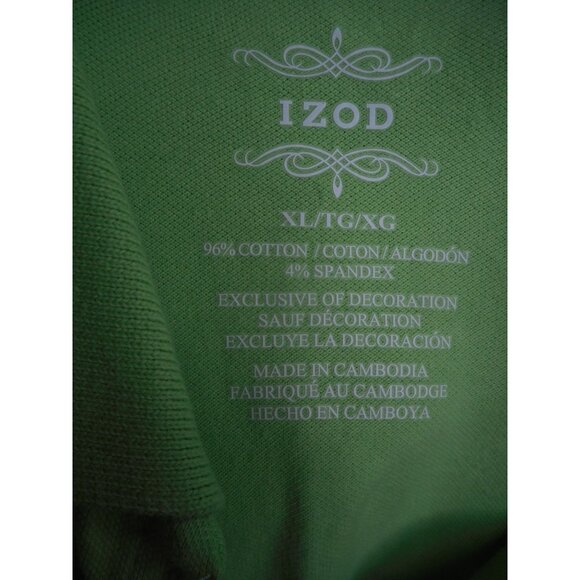 Izod Women's Size XL Spring Green cotton blend short sleeve Polo Shirt - Picture 2 of 3